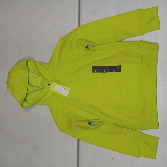 NEW! 2pc Set - Boys Fleece Hooded Sweatshirt Hoodie & Joggers, Bright Lime - Picture 4 of 16